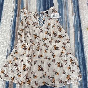Torrid Floral Sleeveless Top - White